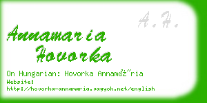 annamaria hovorka business card